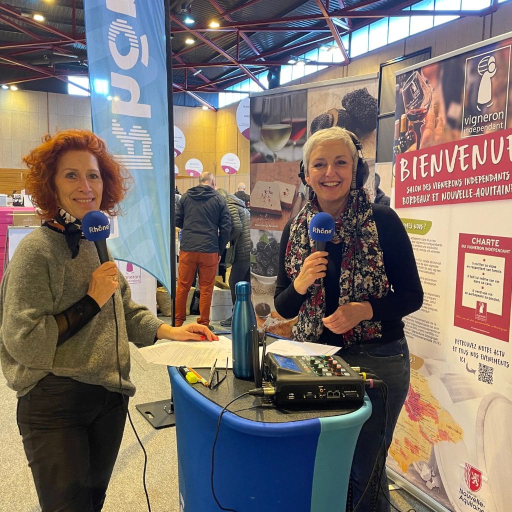 Martine Schmid, de Rhône FM, a interviewé les organisateurs, et visiteurs du salon des Vins de Bordeaux et de Nouvelle Aquitaine.