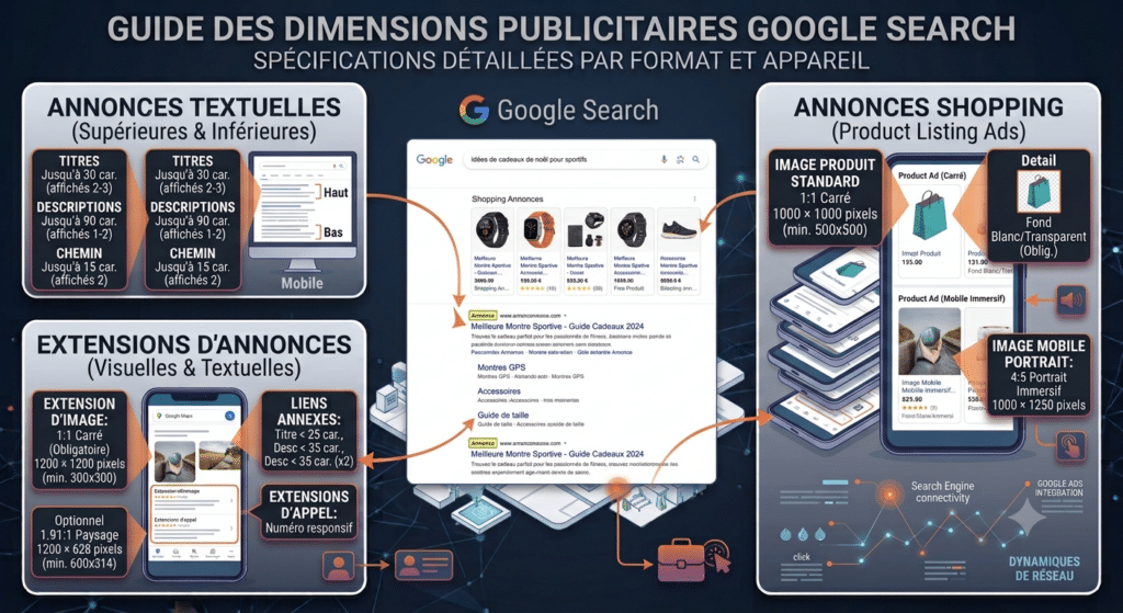 Guide des emplacements publiciatires par plateforme Google Search