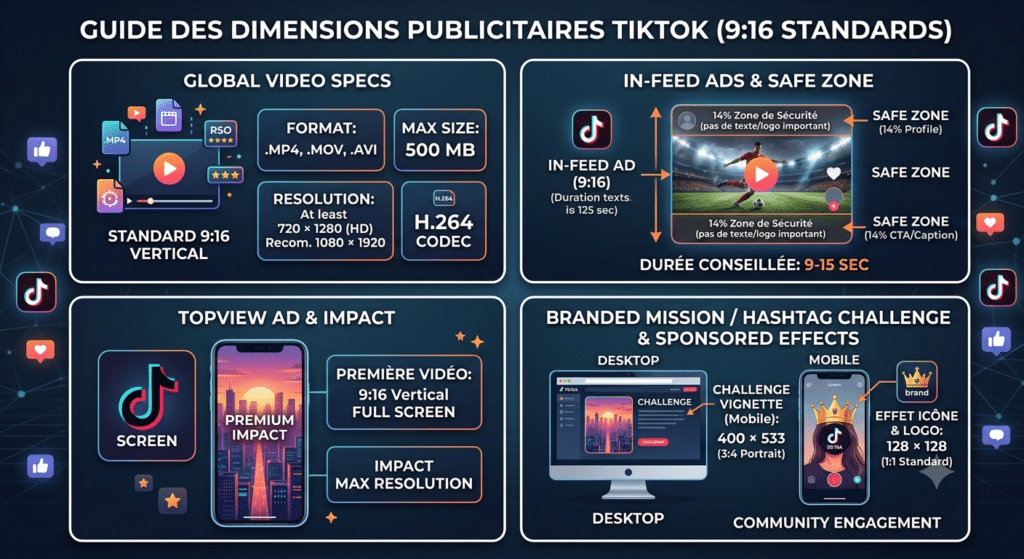 Guide des emplacements publicitaires par plateforme Tiktok