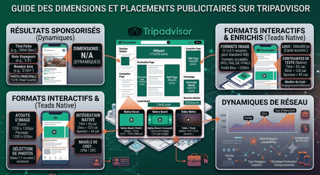 Le guide ultime des emplacements publicitaires par plateforme (Édition 2026) 9 Guide des emplacements publicitaires par plateforme Trip Advisor